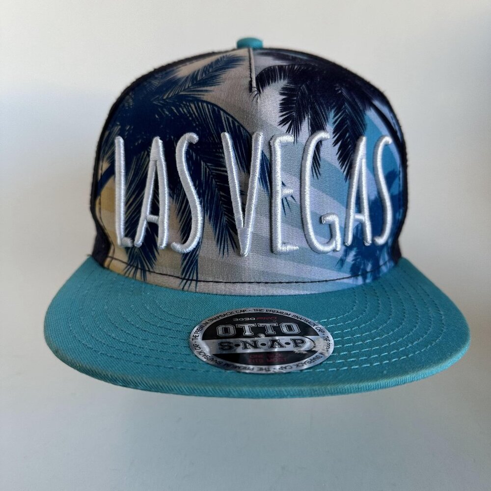 Las Vegas OTTO Baseball Cap Multicolor Embroidered Logo Snapback Hat Palms Print